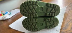 Kids Zoogs Rain Boots Green Pull Handles For Easy Off & On Sz 10
