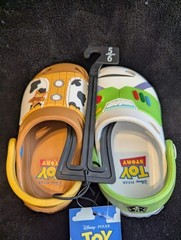Toy Story Themed Clogs, Toddlers size 5/6, Woody and Buzz, New with Tags