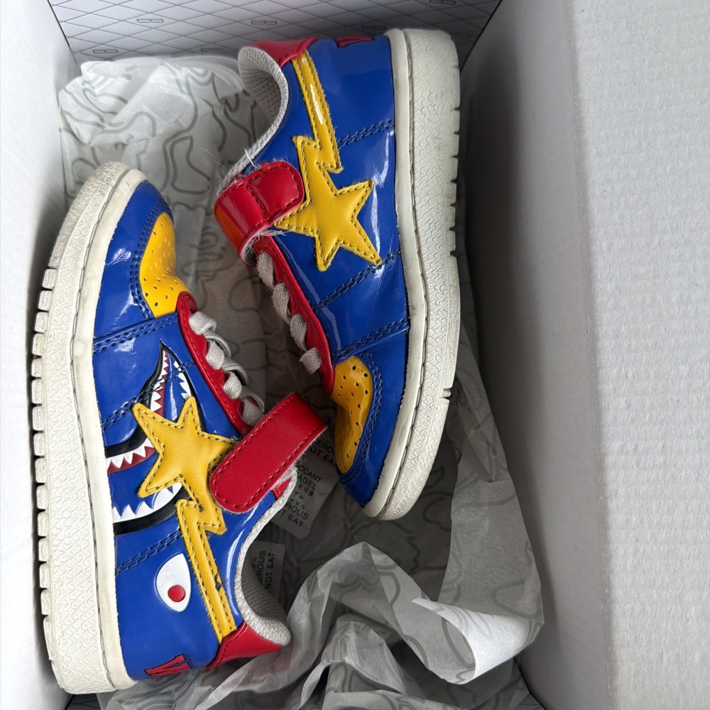 Size US 11 – A Bathing Ape Low Blue Yellow Red – USED