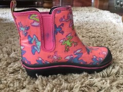 Dansko Kids Vicki Coated Canvas Boot, Pink Frog Size 29/11.5 – 12