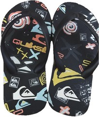 Quiksilver Graphic Thong Rubber Slippers Flip Flops Kids Size 11/12