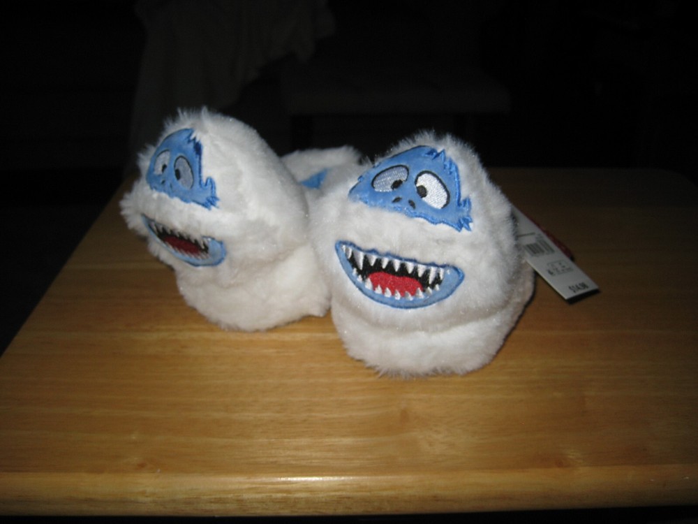 Rudolph’s Abominable Snowman Bumble Plush Slippers Christmas NWT Kids size 4 #2