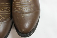 Austin Trading Co Youth Boys size 5 brown and gold cowboy boots