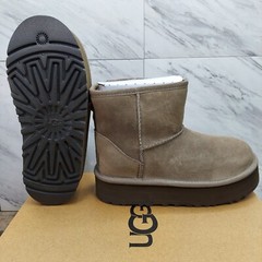 UGG Big Kids Classic Mini Platform 1143700K Smoke Plum Suede Slip On Boots 13c