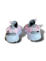 Nike Flex Runner 2 Pink Gray White Slip On Running Shoes Youth Size 3.5Y