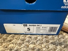 Adidas Samba OG J ‚Double White Black Gum‘ Kid’s-IH5585