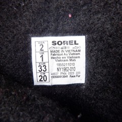 SOREL Yoot Pac Nylon WP Kids Black Snow Boots Size 2 us (Little Kid/Big Kid)