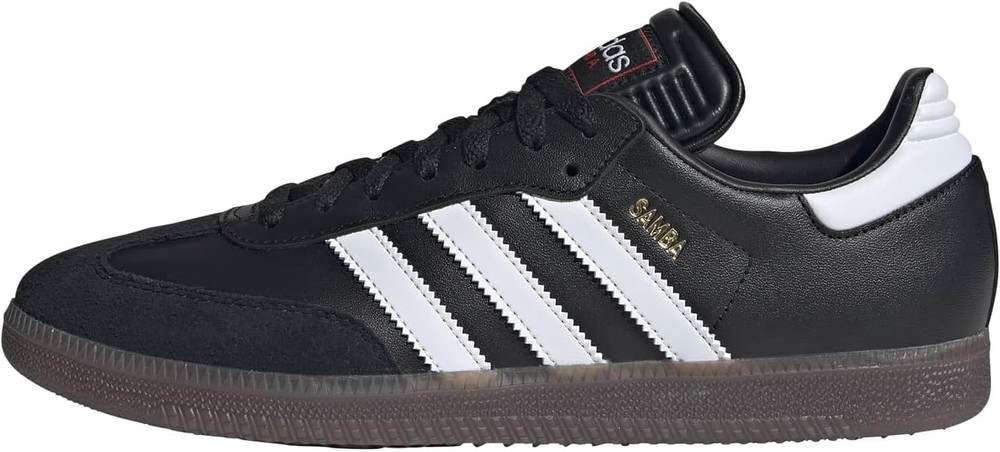 adidas Samba Indoor Sneaker, Black/White/Gum, 5.5 US Unisex Big Kid – NEW