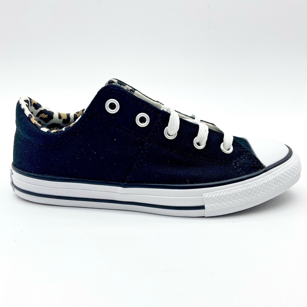 Converse CTAS Madison Ox Black Driftwood White Leopard Kids Shoes 667214F