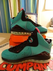 Nike Lebron 8 (GS) „Pre-Heat / South Beach“ Retro/Blk-Pk Flsh-Flnt Gn 415238 400