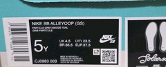 Nike SB Alleyoop GS Particle Grey Teal 5Y Womens 6.5 Skate Shoes CJ0883-003