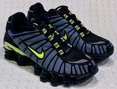 NIKE Shox TL Blue Black Volt Silver Run Walk Sneakers Shoes Mens Youth Kids Sz 4