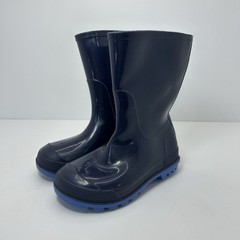 Rain Boots Kids Boys Size 7-8 Blue Rubber School Fall Winter Outerwear
