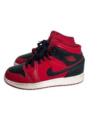 Air Jordan Retro 1 Mid Reverse Bred Sneakers Gym Red Size 5Y Youth / 6.5 Women’s