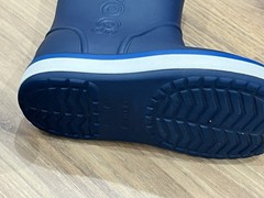 Blue Kids Crocs Pull Up Waterproof Rain Boots Youth Size US11 AUS11 kids Handles
