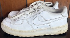 Nike Air Force 1Triple White Low Top Sz 7Y or Womens 8.5