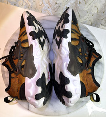Nike React Presto Premium Tiger Print 3Y Shoes Magma Orange-White-Black CU8429
