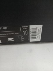Sorel Snow Commander Snow Boots Kids Size 10 Black Winter Insulated Warm