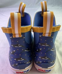 Xtratuf Kid’s Ankle Deck Boots-Light Blue/Whale Pattern-Size: 3