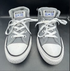 Converse All Star Unisex Kids Mid-Top Canvas Lace-Up Sneakers Gray/White 13