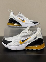 5Y/6.5W – Nike Air Max 270 GS “Multi-Swoosh – White University Gold”