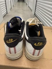 Nike Air Force 1 Low Ken Griffey Jr. Kids Sneakers White/Black/Gold US 11.5