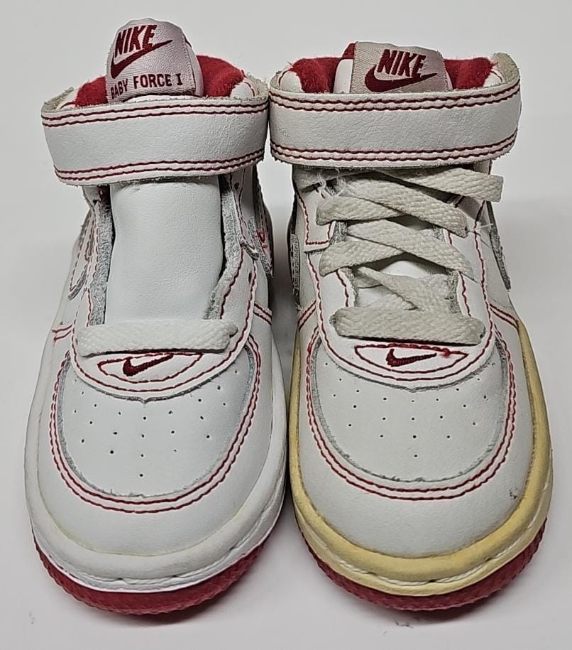 NIKE Air Force 1 Mid PS Sneakers Pre School Size 2C – Leather Kids Footwear