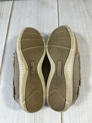 SPERRY TOP SIDER SHORESIDER LEATHER BOAT SHOES CHILDREN 3M TAN CASUAL BOATING