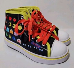 Heelys Hustle Pacman High Top Wheels Skate Sneaker Shoes Youth Size 2