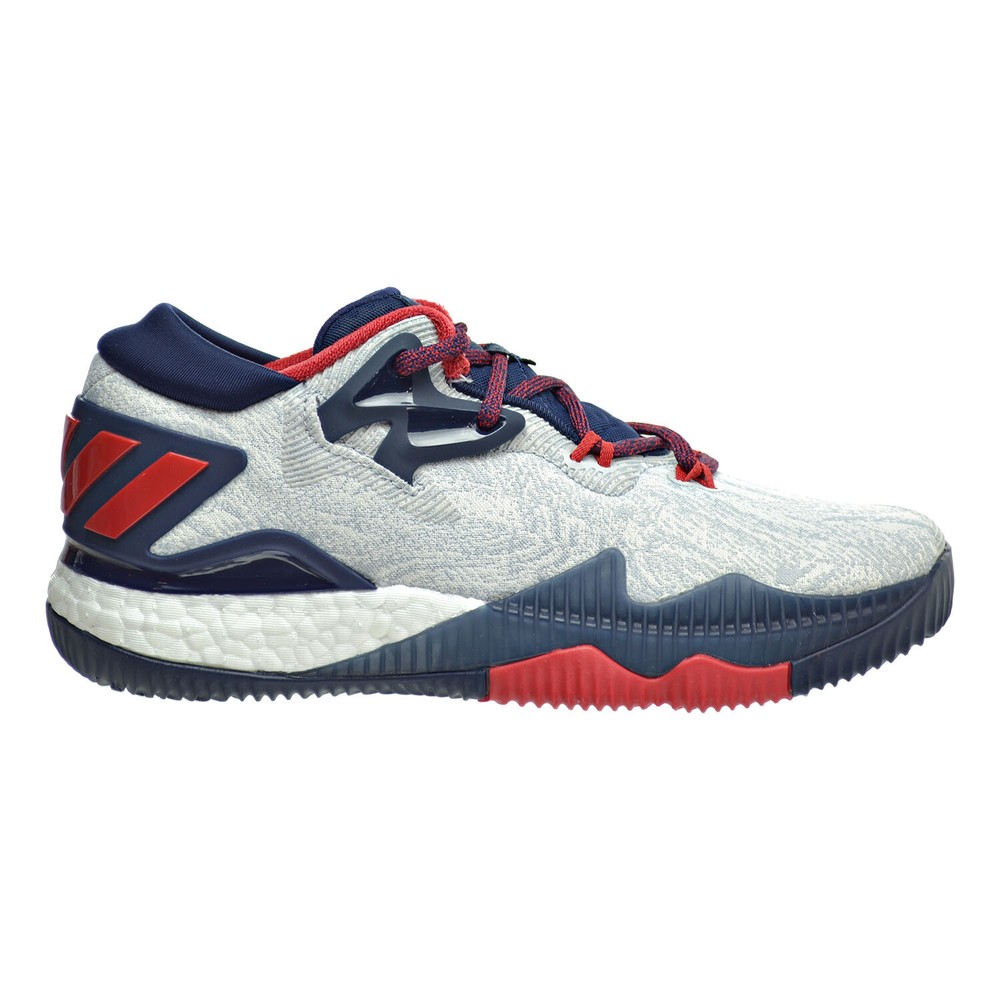 Adidas Crazylight Boost Low 2016 Big Kid’s Shoes White-Navy-Scarlet bb8163