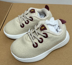 NEW SMALLBIRDS ALLBIRDS WOOL RUNNER SHOES LACE UP BEIGE TODDLER KIDS SIZE T5 5