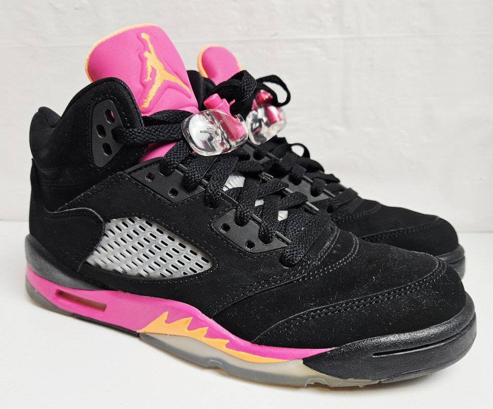 Nike Air Jordan 5 Floridian Black 2013 Retro GS 440892-067 sz 5.5Y Woman’s 7