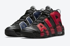 Nike Air More Uptempo ’96 GS Split Black Red Bred DM0017-001 5.5Y = 7 Women’s