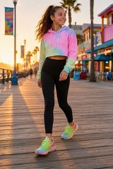 Adidas Lite Racer Adapt 7.0 Multicolor Slip On Shoes Youth 7Y Womens 8.5