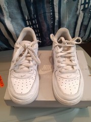 Nike Child Air Force 1 Low Top Shoes Sneakers White 314193-117 Size 12C(CP30)