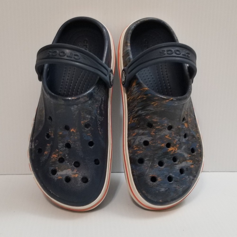 Crocs Bayaband Printed Summer Clog Crocs Navy Blue Unisex Clog Size J1