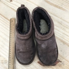 UGG Australia Boots Child 2 Classic Ultra Mini Ankle Booties Comfort Brown Suede