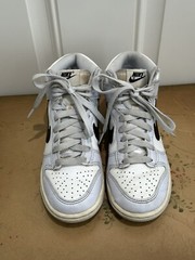 Nike Kids Dunk High PS Summit White/Blue Mid Rise Sneakers- 3.5Y