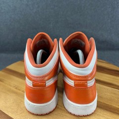 Jordan 1 Mid SE Metallic Orange White DM4228-800 Kids 7Y Womens 8.5 Sneakers
