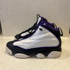 Jordan Pro Strong Style- DC7909-150 White Black Electro Purple Size 3Y