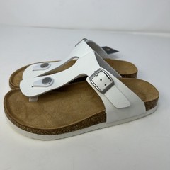 Torotto Kids Cork Footbed Sandals White T-Strap Buckle EU 33 US 2Y NIB