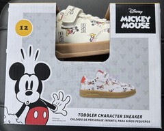 ALDI Disney Mickey Mouse Toddlers Character Vacation Sneaker 2026, White Sz12
