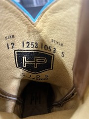 hpk1053 Kid’s Crazy Train Patchwork Square Toe Western Boot by Horse Power
