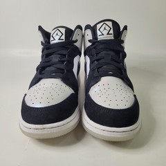Nike DN4321-100 Air Jordan 1 Mid SE Diamond GS White And Black Shoes Size US 6Y