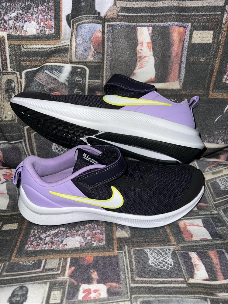 Nike Star Runner 3 PSV Size 3Y Cave Purple White Lilac