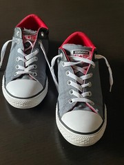 Converse All Star Chuck Taylor Junior Size 6 Blue Canvas & Leather Sneaker