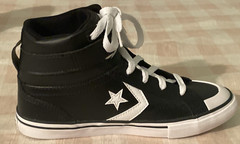 Converse Kids Pro Blaze Strap High Top Shoes Black/White Sz 3.5 NEW A01072C