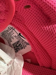 Nike Dunk Low Sneaker Pink White Logo Unisex Kids Basketball 5Y US AT-2/AD-9085