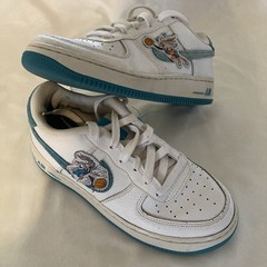 Nike Air Force 1 Space Jam Low Top Hare Rabbit & Bugs Bunny DM3353-100 Youth