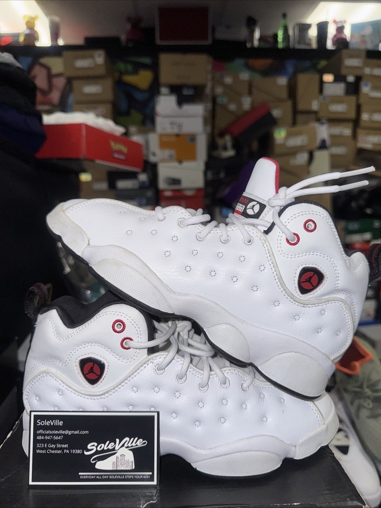 Jordan Jumpman Team White/Black Red Sneaker 820273-100 Size 5y
